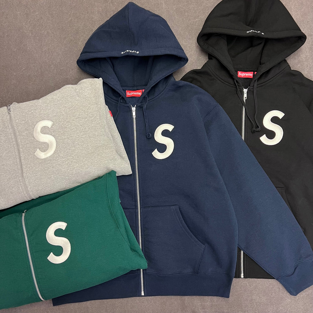 S logo zip up hooded Sweatshirtメンズパーカー