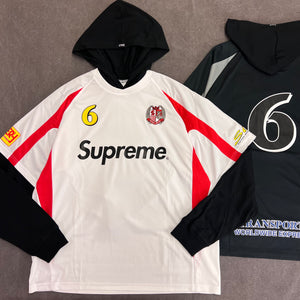 supreme Hooded Soccer Jersey 黒XL-