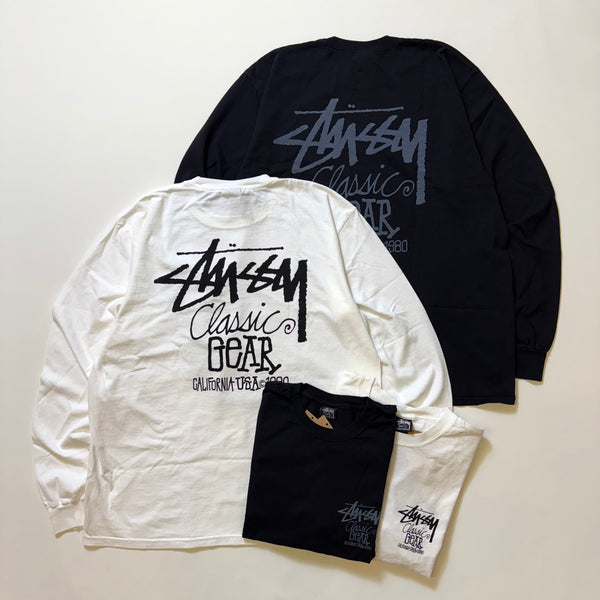 STUSSY CLASSIC GEAR LS TEE PIGMENT DYED