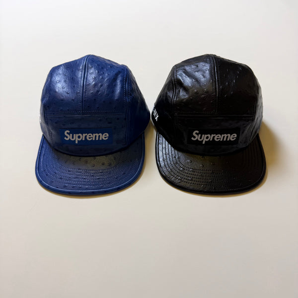 SUPREME OSTRICH EMBOSSED LEATHER GORE TEX CAMP CAP