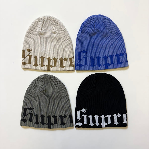 SUPREME OLD ENGLISH PRINTED BEANIE SS26