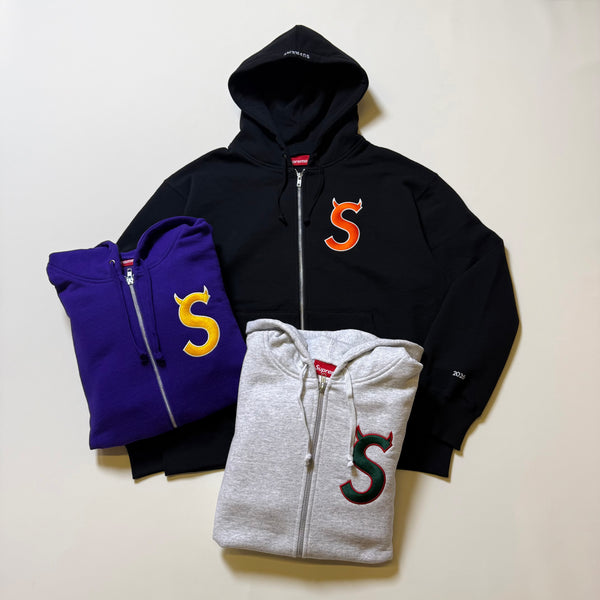 SUPREME DEVIL S LOGO ZIP UP HOODED SWEATSHIRT