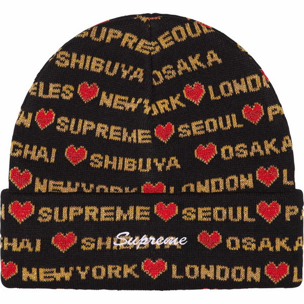 SUPREME HEARTS BEANIE