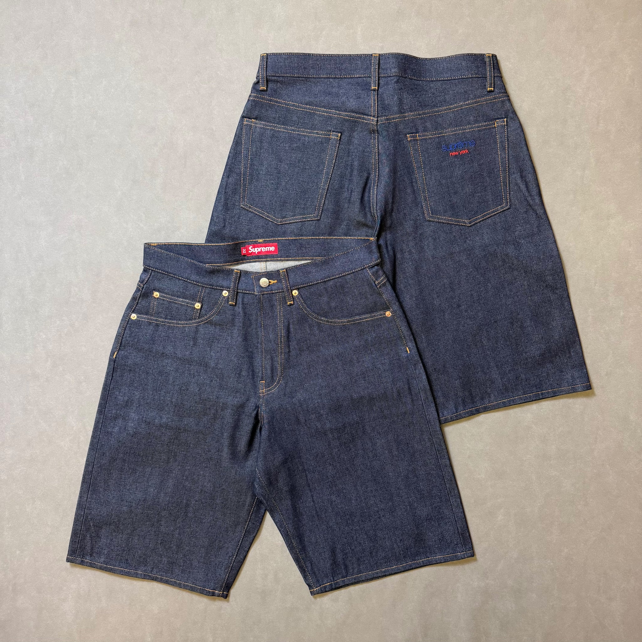 SUPREME RIGID BAGGY SELVEDGE DENIM SHORT SS25
