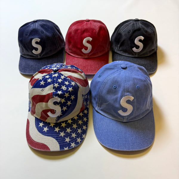 SUPREME PIGMENT COATED S LOGO 6 PANEL SS26