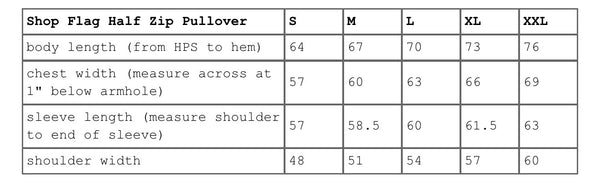 SUPREME SHOP FLAG HALF ZIP PULLOVER