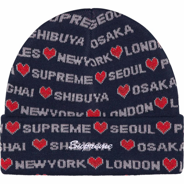 SUPREME HEARTS BEANIE