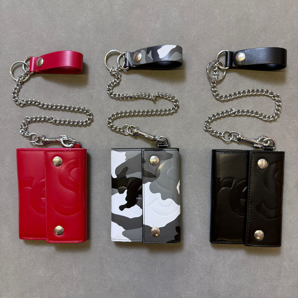 Supreme Leather Chain Wallet Black - SS25 - JP