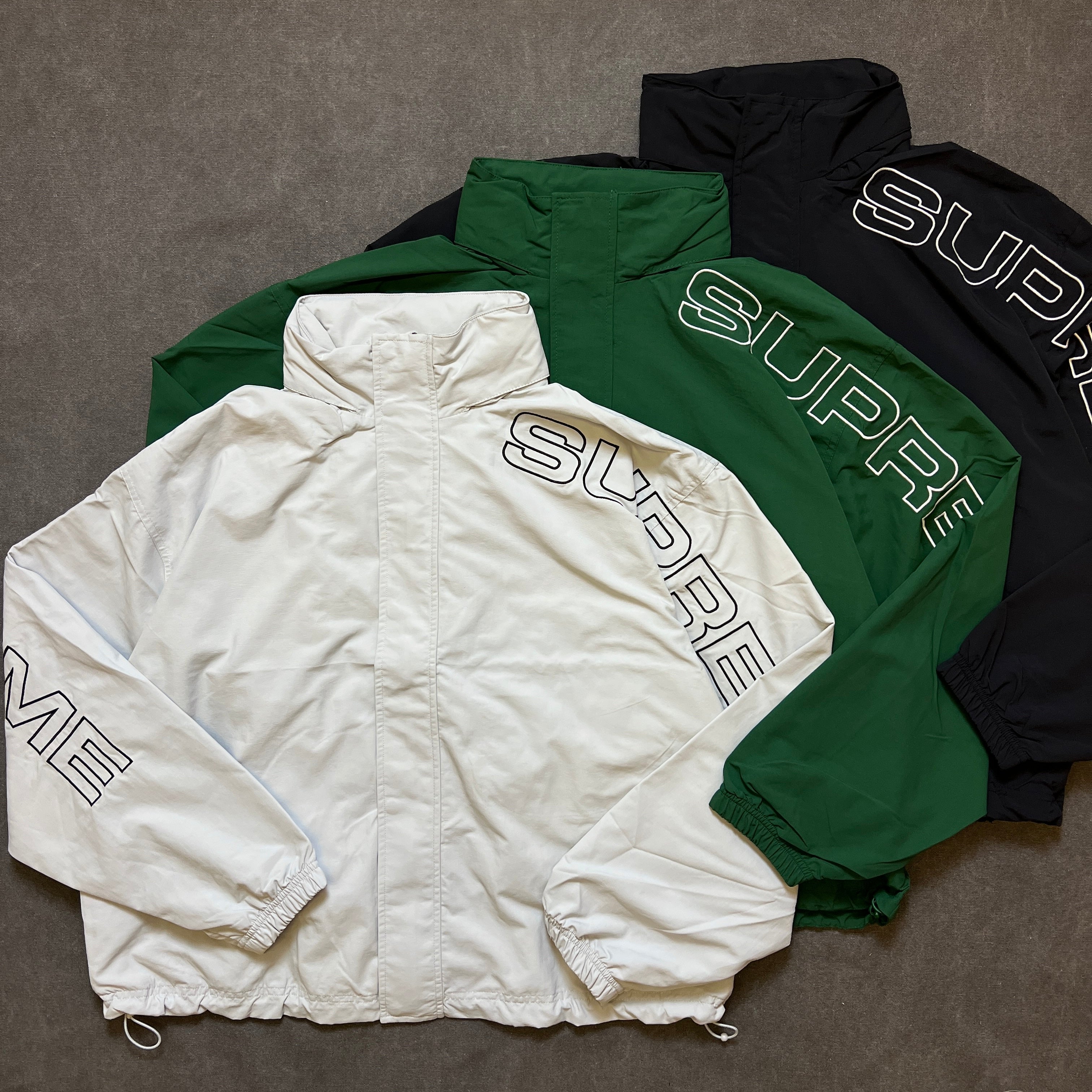 Supreme Spellout Embroidered Track Jacket (FW24) - $178