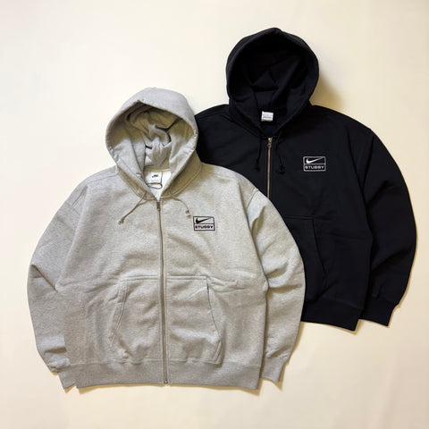 STÜSSY & NIKE STONE WASHED FLEECE ZIP HOODIE