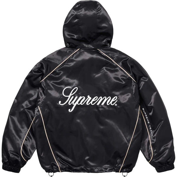 SUPREME SATIN HOODED TRACK JACKET