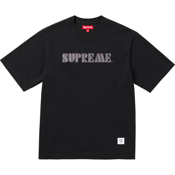 SUPREME STENCIL EMBROIDERED SS TOP