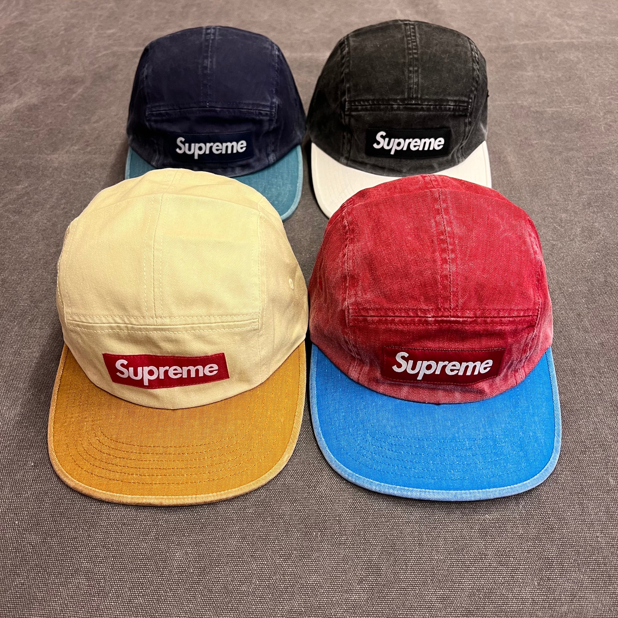 Supreme 2-Tone Moleskin Camp Cap 帽子 Supreme 2-Tone Box Logo Camp