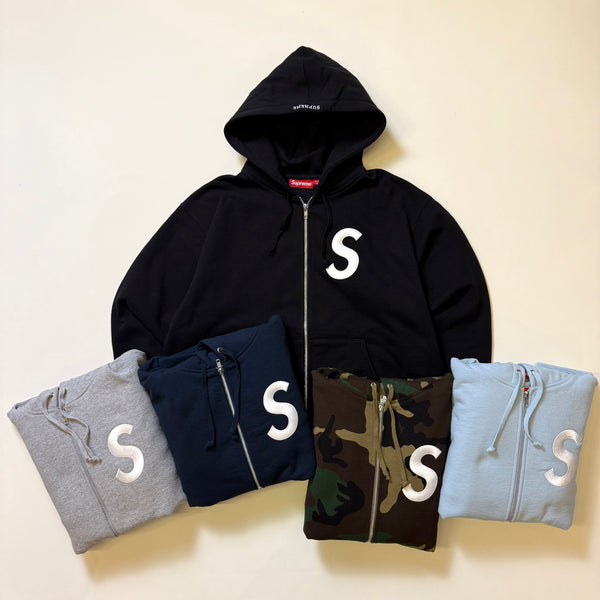 SUPREME S LOGO ZIP UP HOODED SWEATSHIRT FW25
