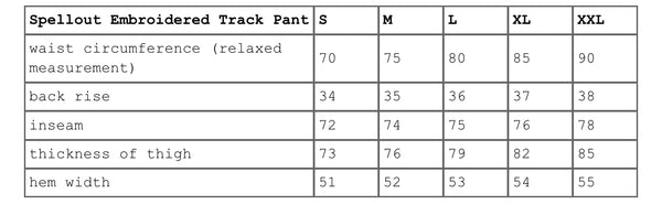 SUPREME SPELLOUT EMBRODIERED TRACK PANT