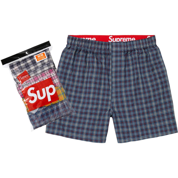 SUPREME HANES PLAID BOXER (4 PACK)