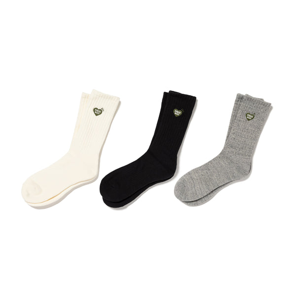 HUMAN MADE PILE SOCKS (OLIVE HEART)