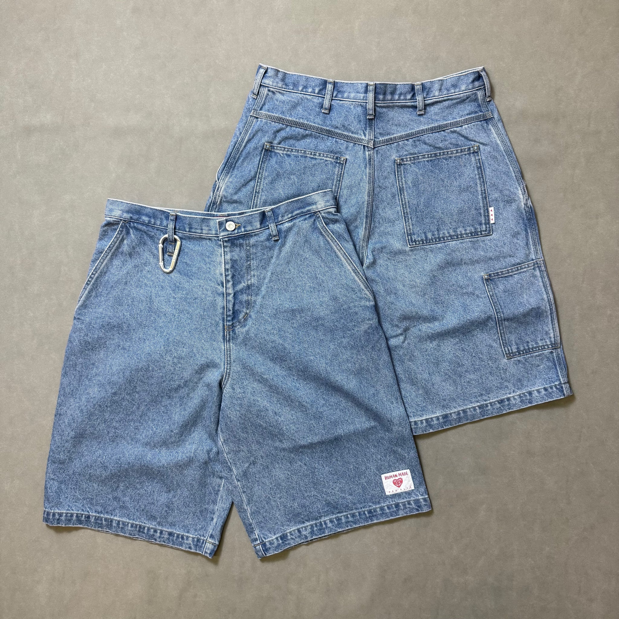 HUMAN MADE DENIM PAINTER SHORTS