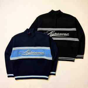 SUPREME SCRIPT STRIPE HALF ZIP SWEATER – Trade Point_HK