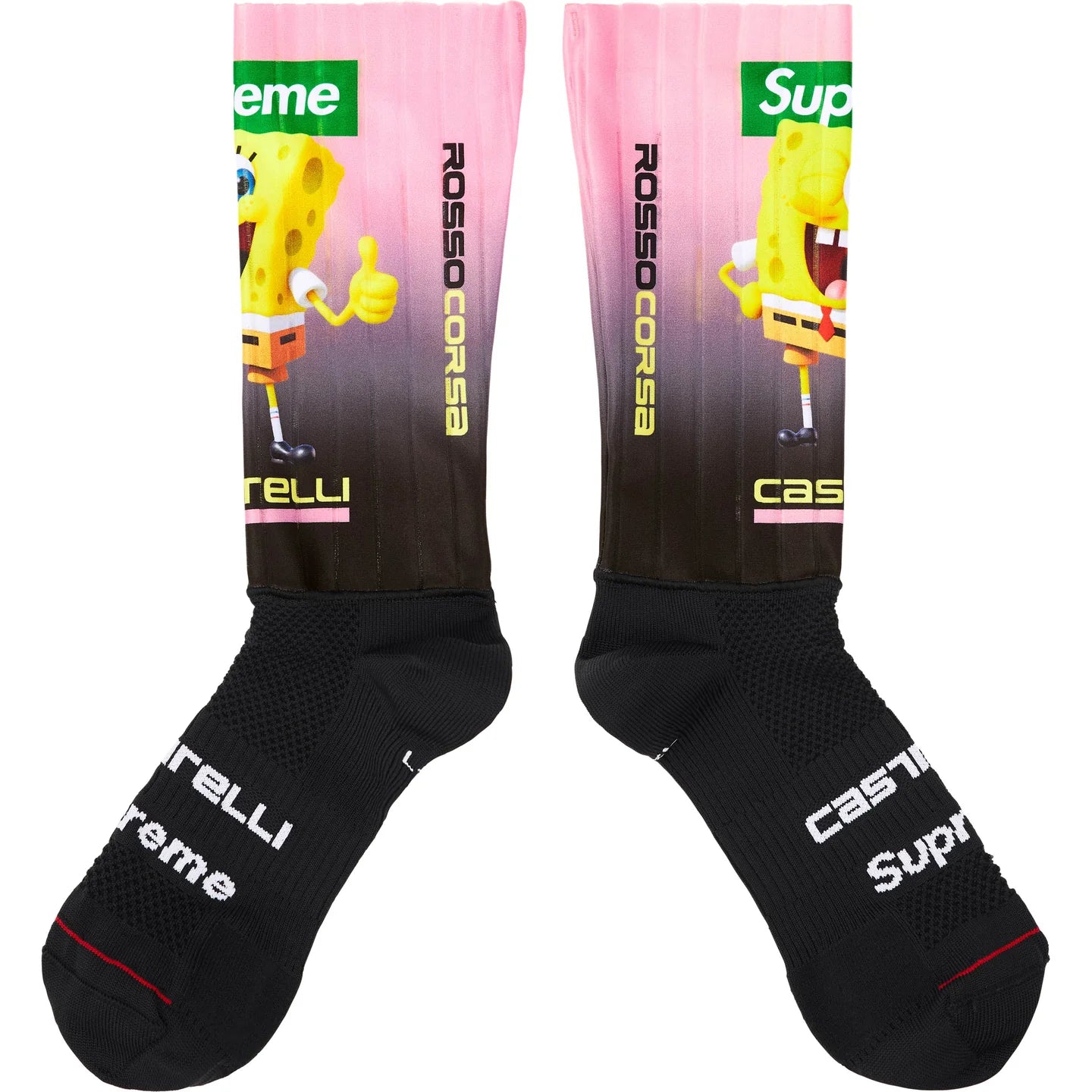 SUPREME SPONGE BOB SQUAREPANTS CASTELLI CYCLING SOCK 1 PACK
