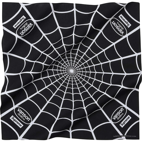 SUPREME VANSON LEATHERS SPIDER MAN BANDANA