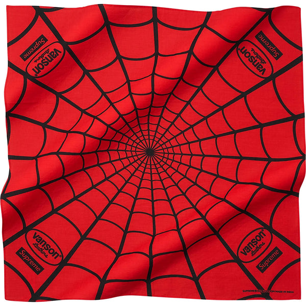 SUPREME VANSON LEATHERS SPIDER MAN BANDANA