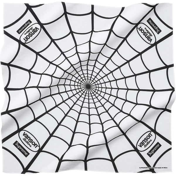SUPREME VANSON LEATHERS SPIDER MAN BANDANA