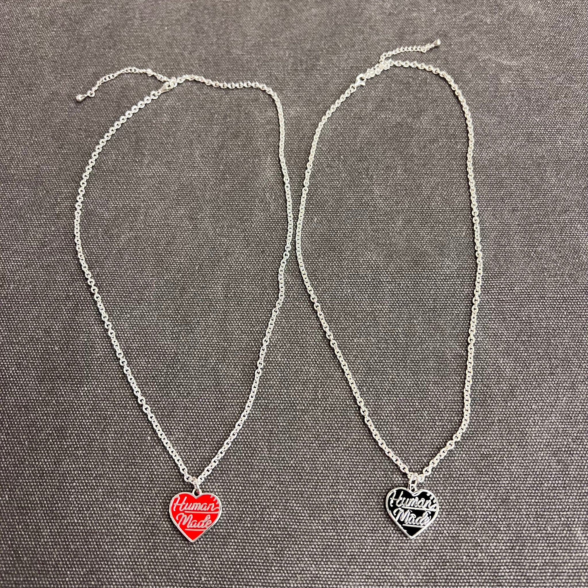 HUMAN MADE HEART SILVER NECKLACE