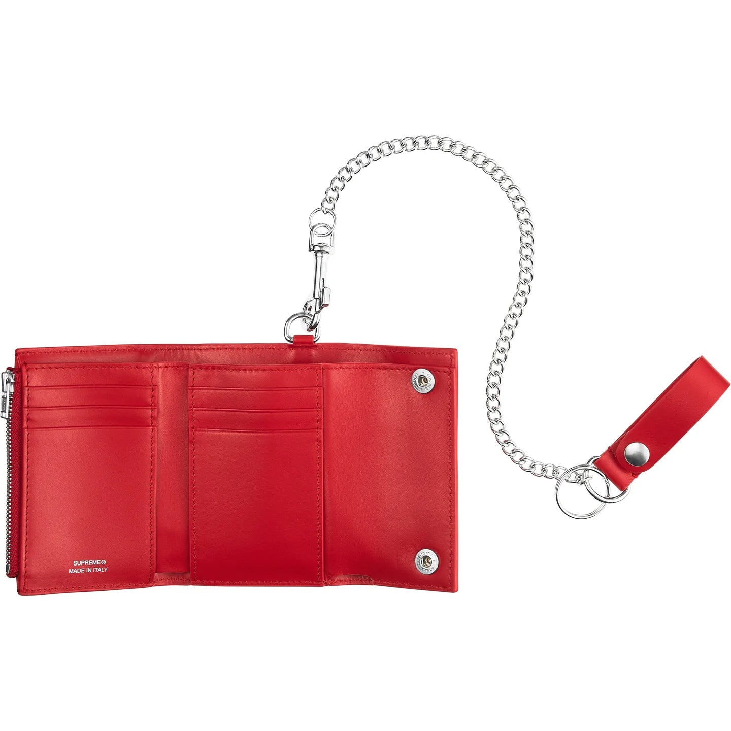 【FW25】supreme Leather Chain Wallet Red SUPREME LEATHER CHAIN WALLET FW25 – Trade Point_HK