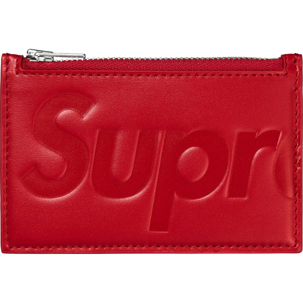 SUPREME LEATHER ZIP UP CARD HOLDER