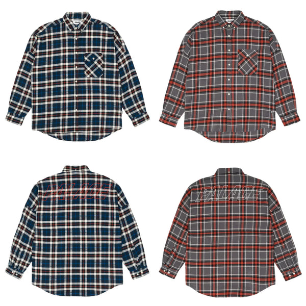 PALACE SKATEBOARDS FLANNEL DROP SHOULDER SHIRT