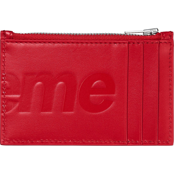 SUPREME LEATHER ZIP CARD HOLDER FW25