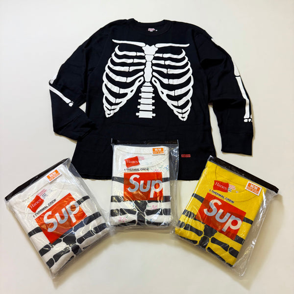 SUPREME HANES BONES THERMAL CREW(1 PACK) FW25