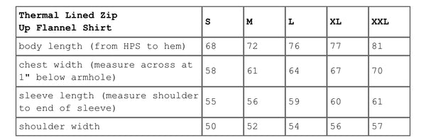 SUPREME THERMAL LINED ZIP UP FLANNEL SHIRT