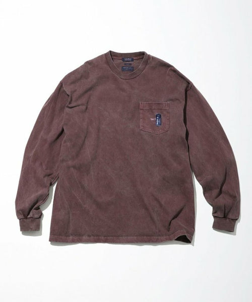 NAUTICA JP PIGMENT DYED “TOO HEAVY” JERSEY POCKET L/S TEE