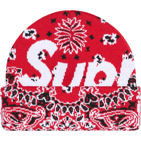 SUPREME BANDANA BIG LOGO BEANIE