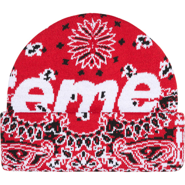 SUPREME BANDANA BIG LOGO BEANIE