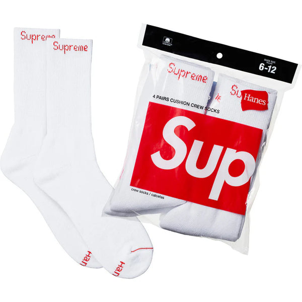 SUPREME HANES CREW SOCKS(4 PACK)