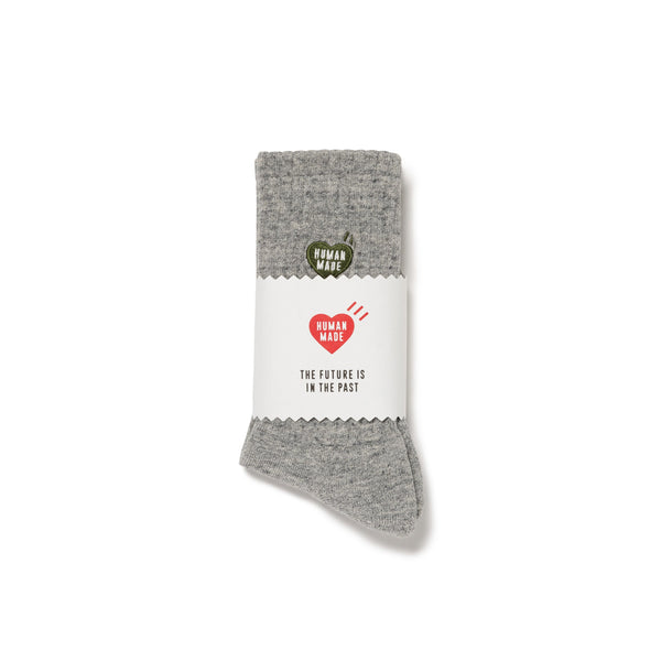 HUMAN MADE PILE SOCKS (OLIVE HEART)