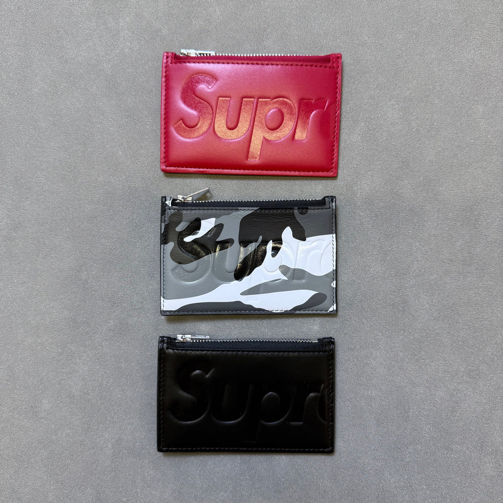 Supreme Leather Zip Card Holder (SS25) - $128