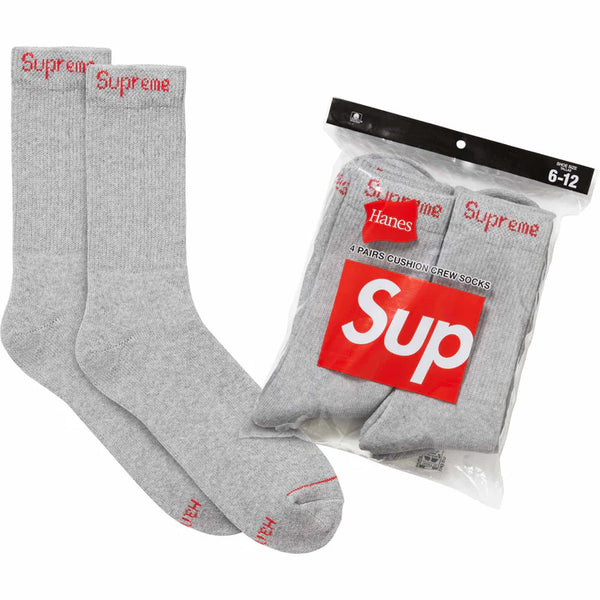 SUPREME HANES CREW SOCKS(4 PACK)