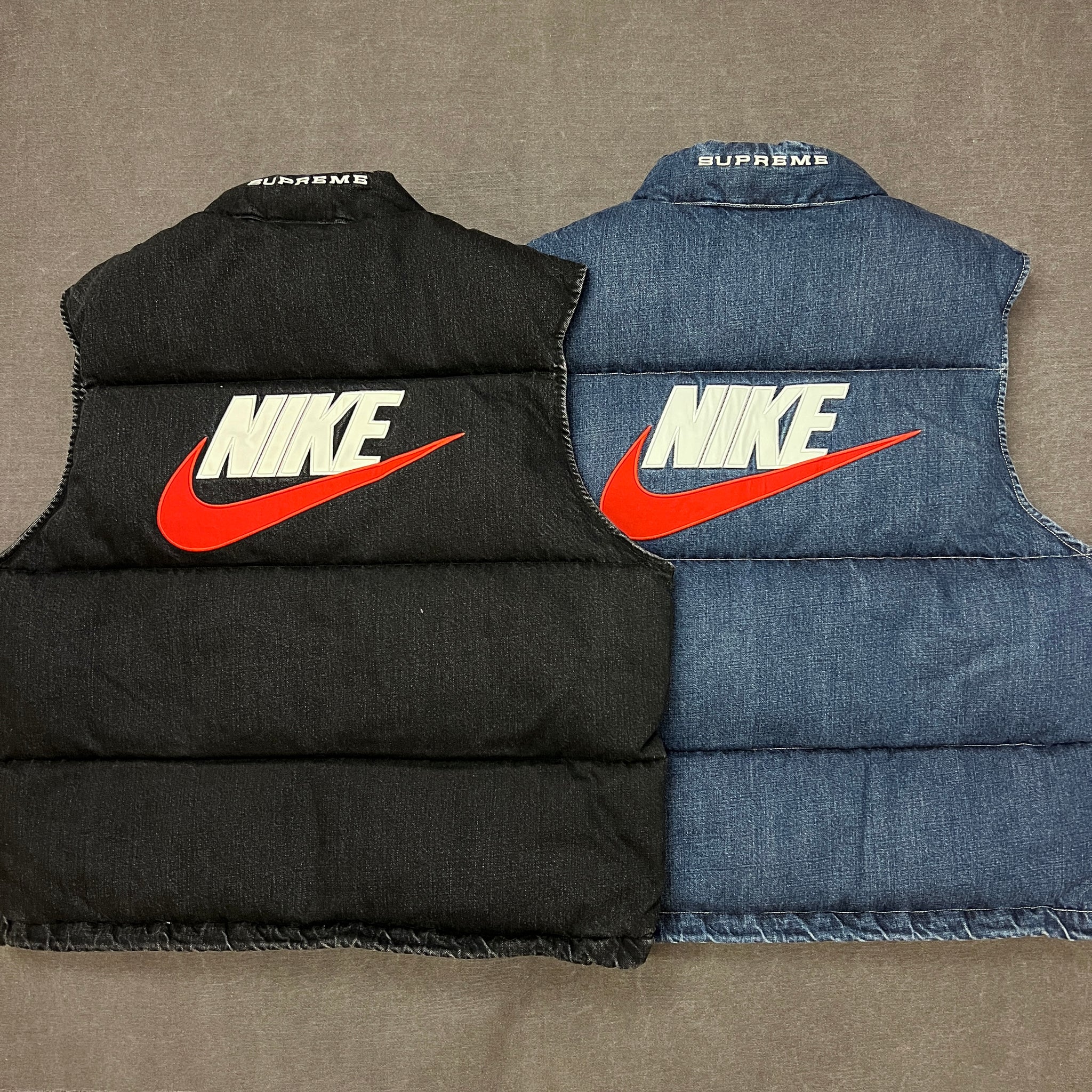 SUPREME Nike Denim Puffer Vest