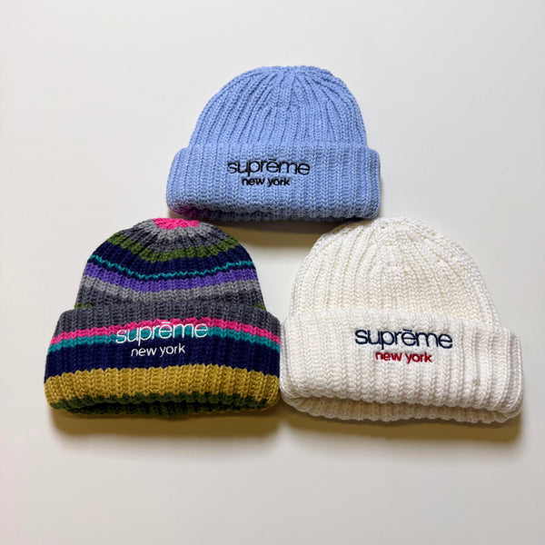 SUPREME CLASSIC LOGO CHUNKY RIBBED BEANIE FW26