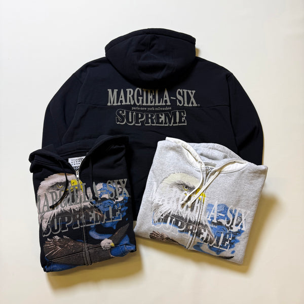 SUPREME MM6 MAISON MARGIELA EAGLE ZIP UP HOODED SWEATSHIRT