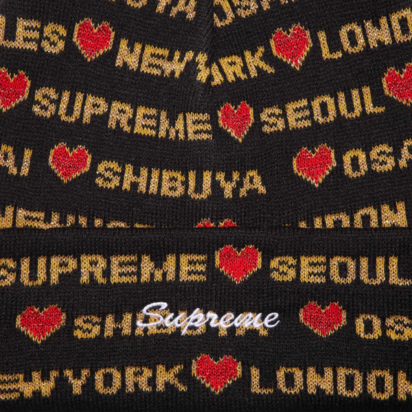 SUPREME HEARTS BEANIE