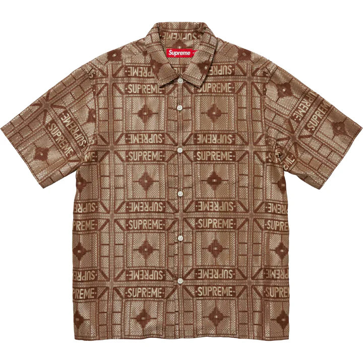 Supreme Tray Jacquard S/S Shirt Black Men's - SS24 - US