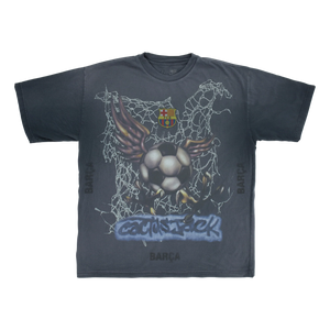 CJ X FCB WASHED SPRAY LOGO TEE