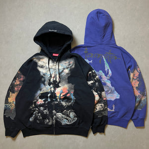 SUPREME FRANK FRAZETTA ZIP UP HOODED SWEATSHIRT