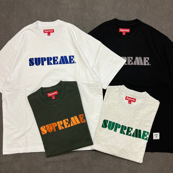 SUPREME STENCIL EMBROIDERED SS TOP