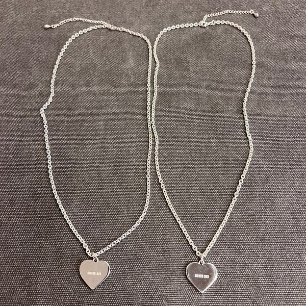 HUMAN MADE HEART SILVER NECKLACE